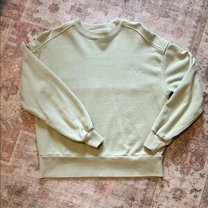 Everlane women’s Light Green Crewneck Sweatshirt organic cotton